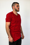 Crooked | Asymmetrical Red T-Shirt