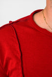 Crooked | Asymmetrical Red T-Shirt
