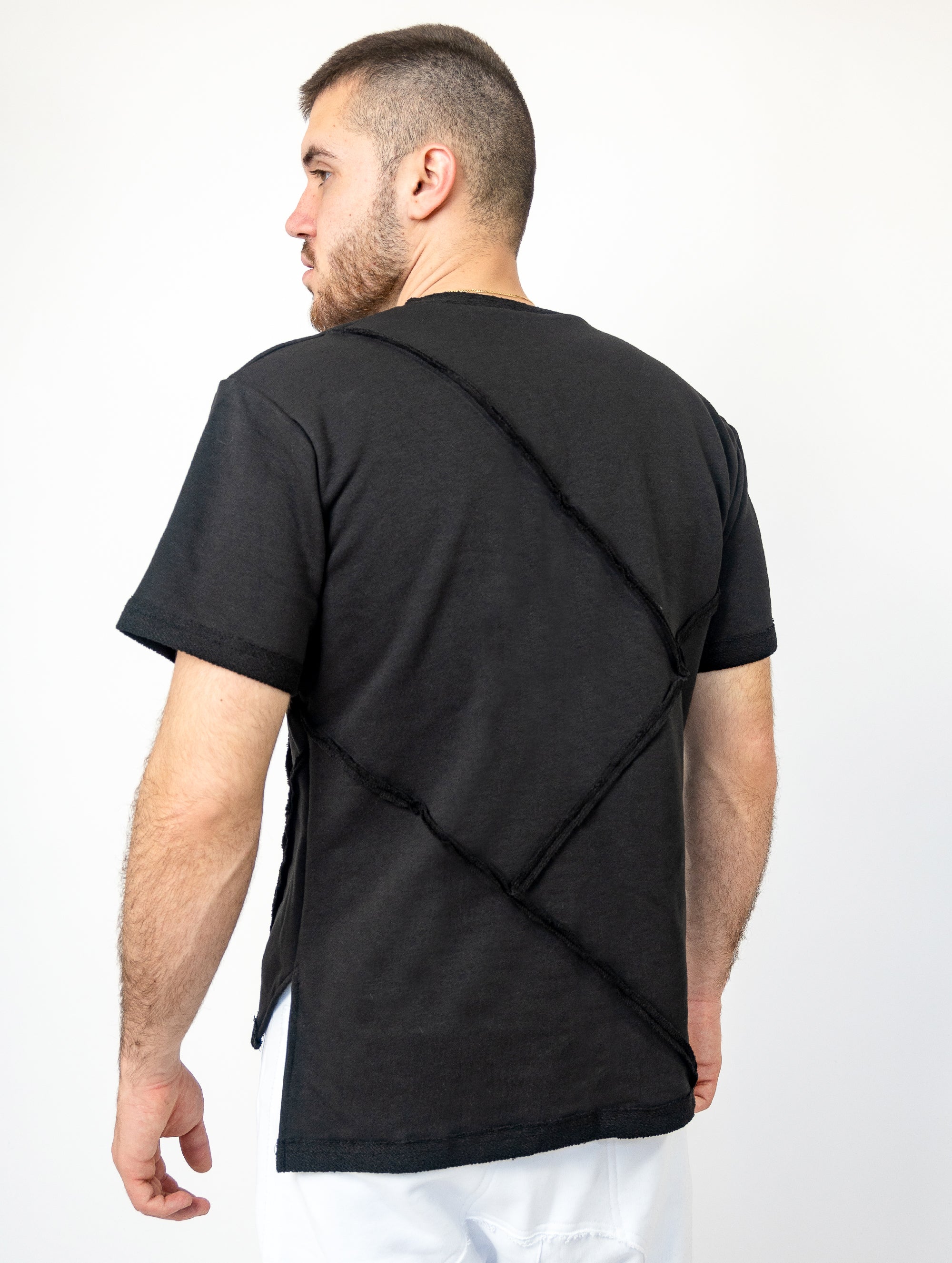Outline Futuristic Black T-Shirt