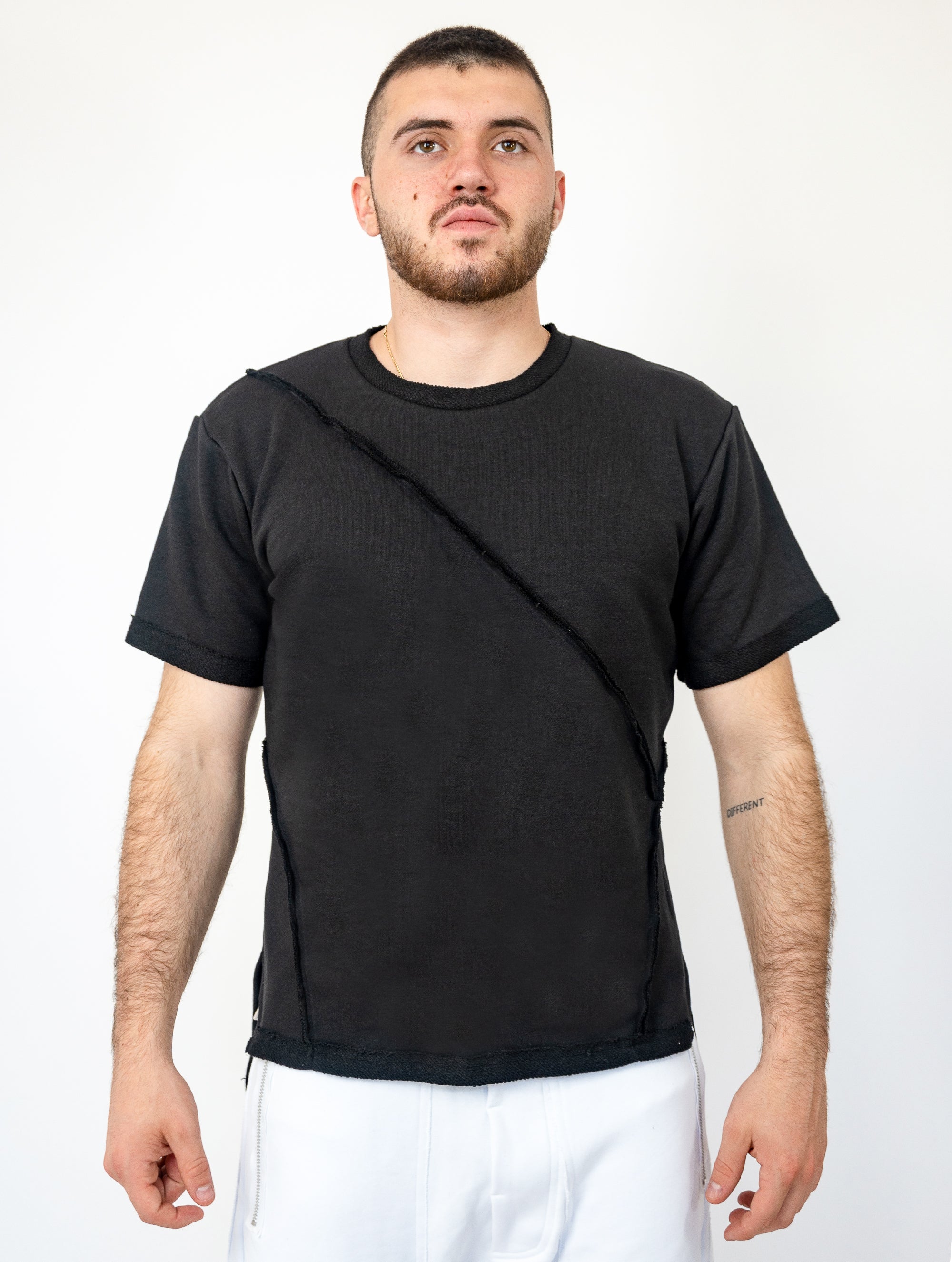 Outline Futuristic Black T-Shirt