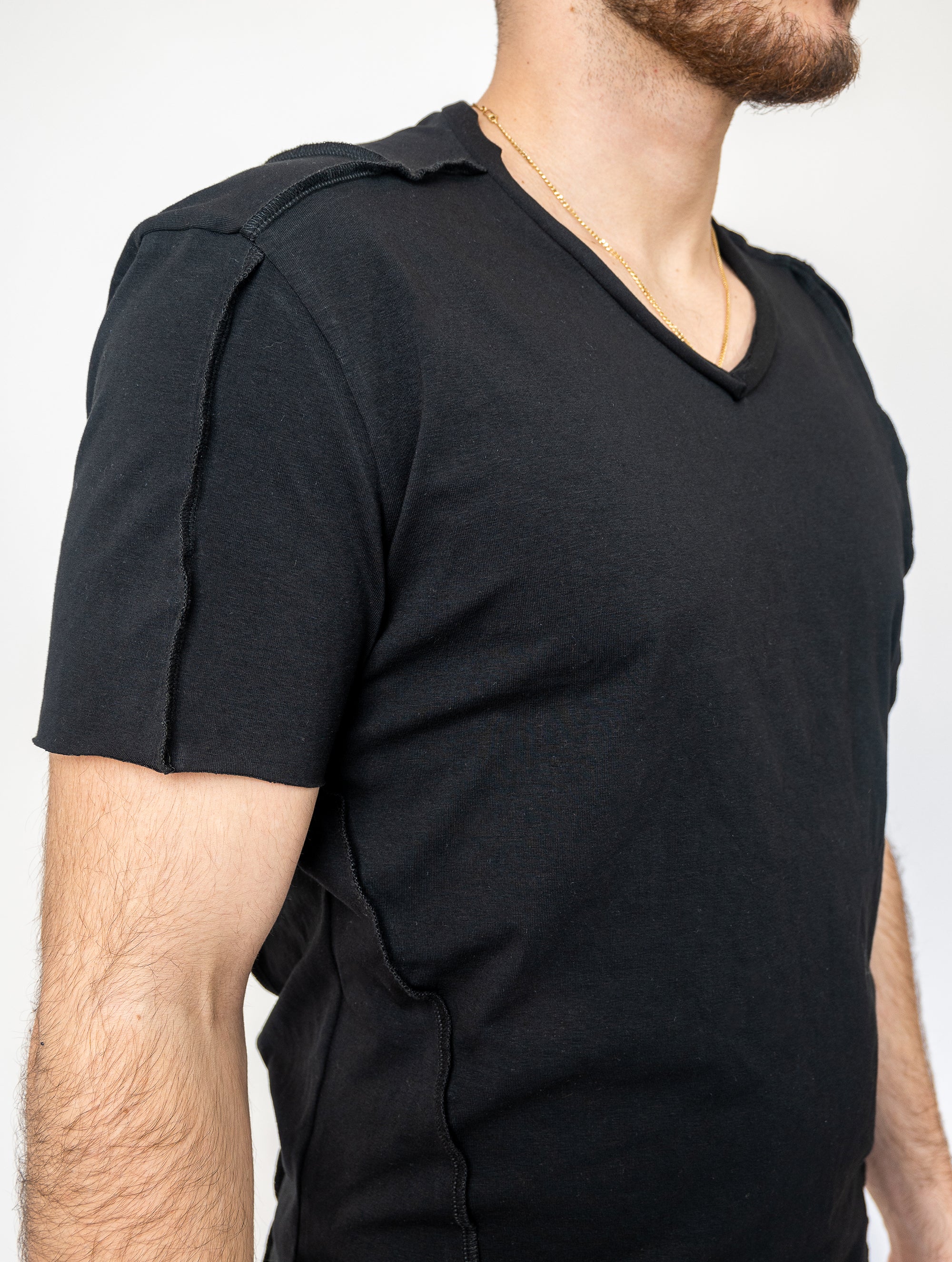 Bash V-Neck Black T-Shirt