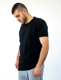 Crooked Asymmetrical Black T-Shirt