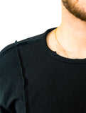 Crooked Asymmetrical Black T-Shirt