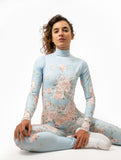 Blue Pastel Floral Catsuit