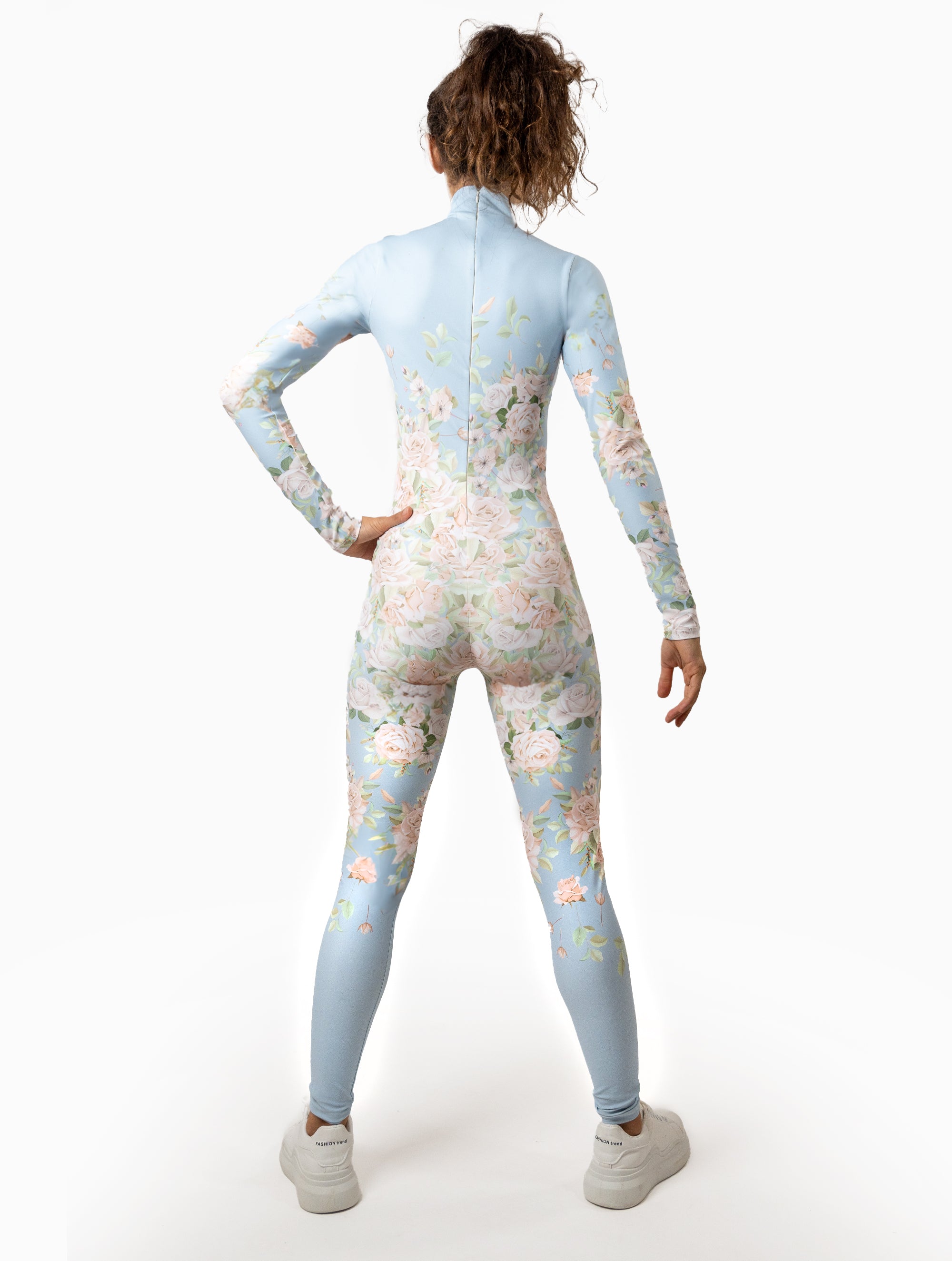 Blue Pastel Floral Catsuit