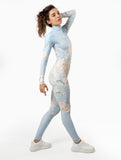 Blue Pastel Floral Catsuit