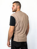 Crooked Asymmetrical Beige + Black T-Shirt