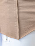 Crooked Asymmetrical Beige T-Shirt