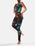 Brown Orange Abstract Bodysuit