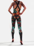Brown Orange Abstract Bodysuit