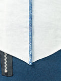 Crooked Asymmetrical White-Blue T-Shirt