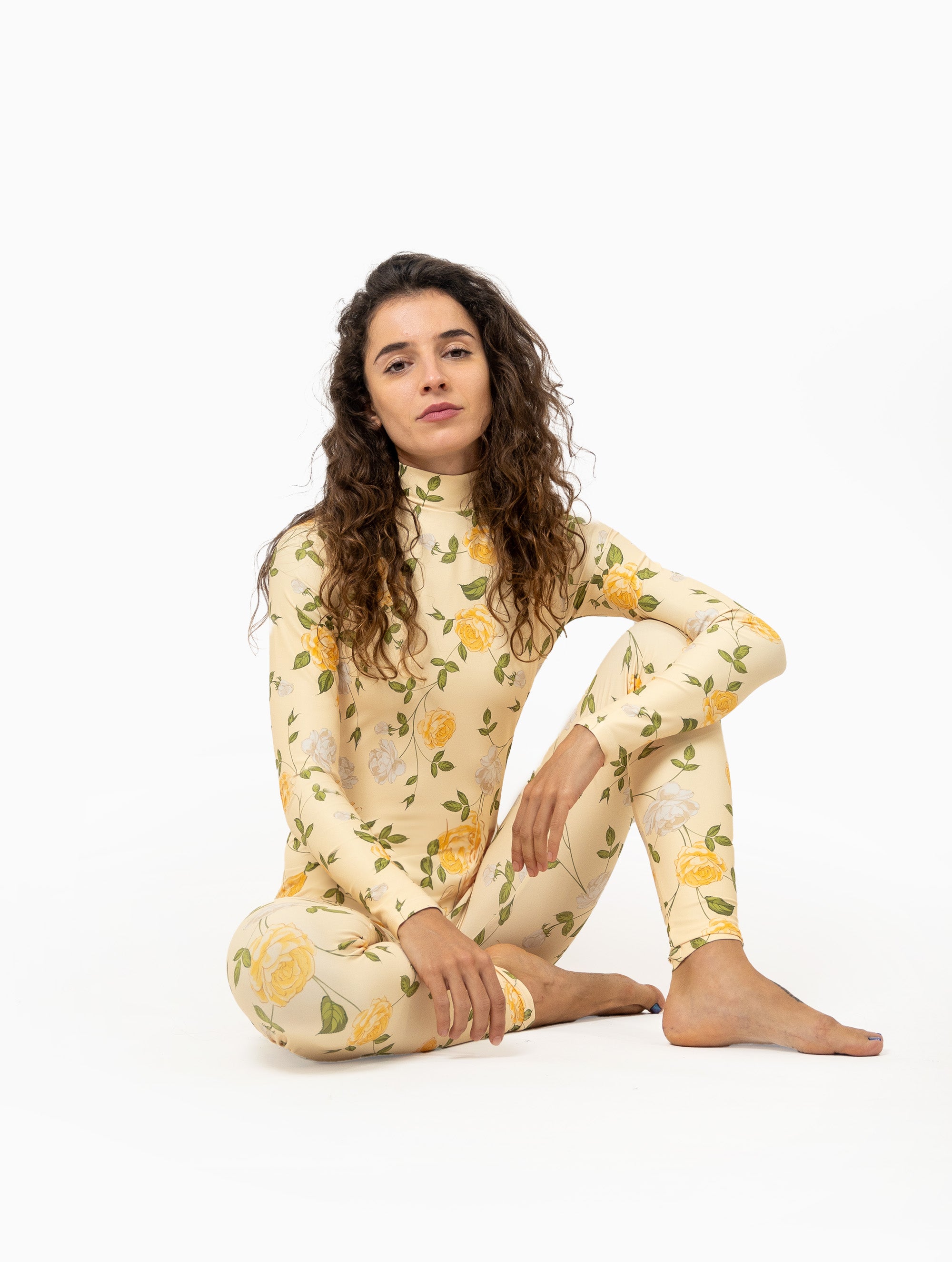 Yellow English Rose Catsuit