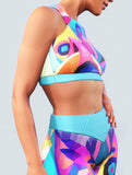 Abstract Art Blue Sports Bra-Sports bra-bootysculpted