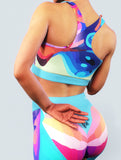 Abstract Art Blue Sports Bra-Sports bra-bootysculpted