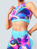 Abstract Art Blue Sports Bra-Sports bra-bootysculpted