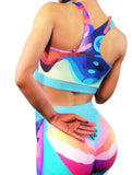 Abstract Art Blue Sports Bra-Sports bra-bootysculpted