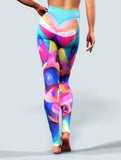 Abstract Art Blue Yoga Pants-High waisted leggings-bootysculpted