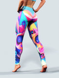 Abstract Art Blue Yoga Pants-High waisted leggings-bootysculpted