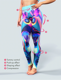 Abstract Art Blue Yoga Pants