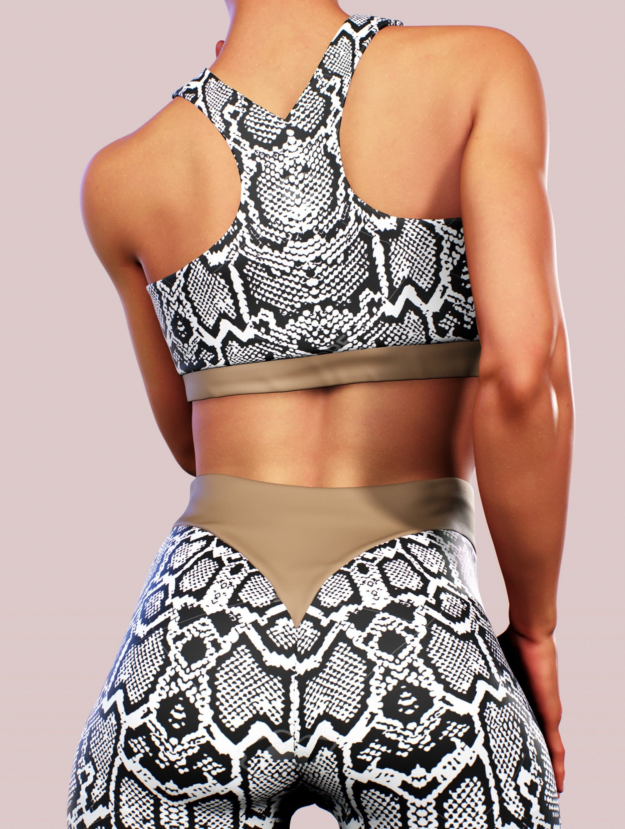 Albino Python Sports Bra-Sports bra-bootysculpted