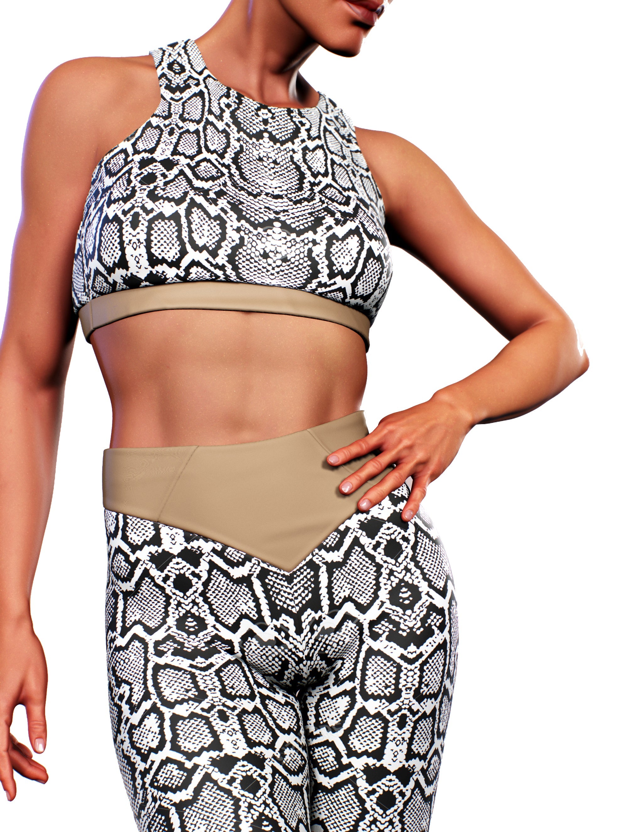 Albino Python Sports Bra-Sports bra-bootysculpted