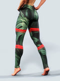 Anegada Palm Leggings-High waisted leggings-bootysculpted