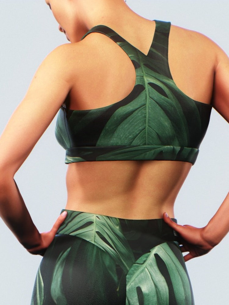 Anegada Palm Sports Bra-Sports bra-bootysculpted