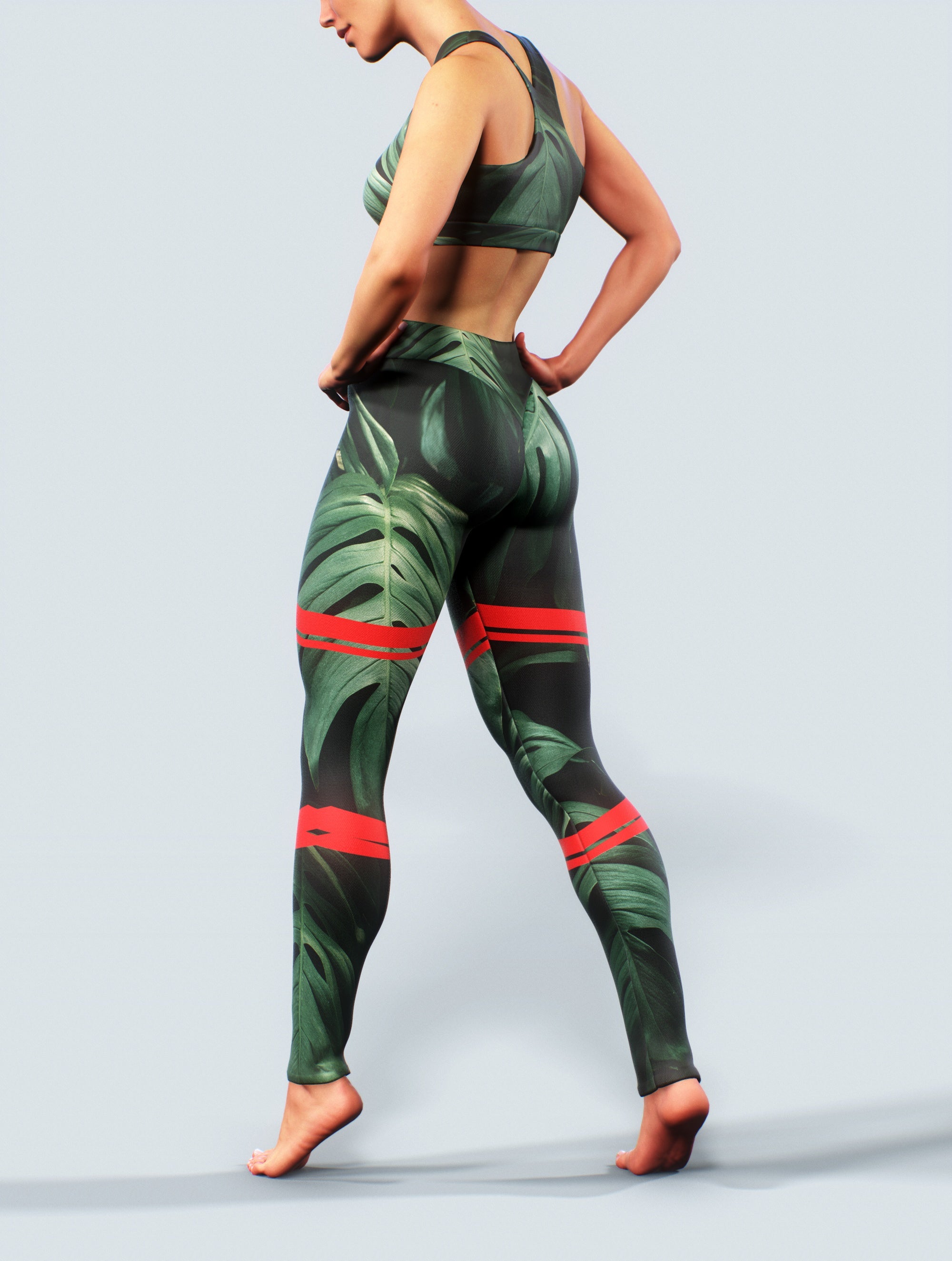 Anegada Palm Sports Bra-Sports bra-bootysculpted