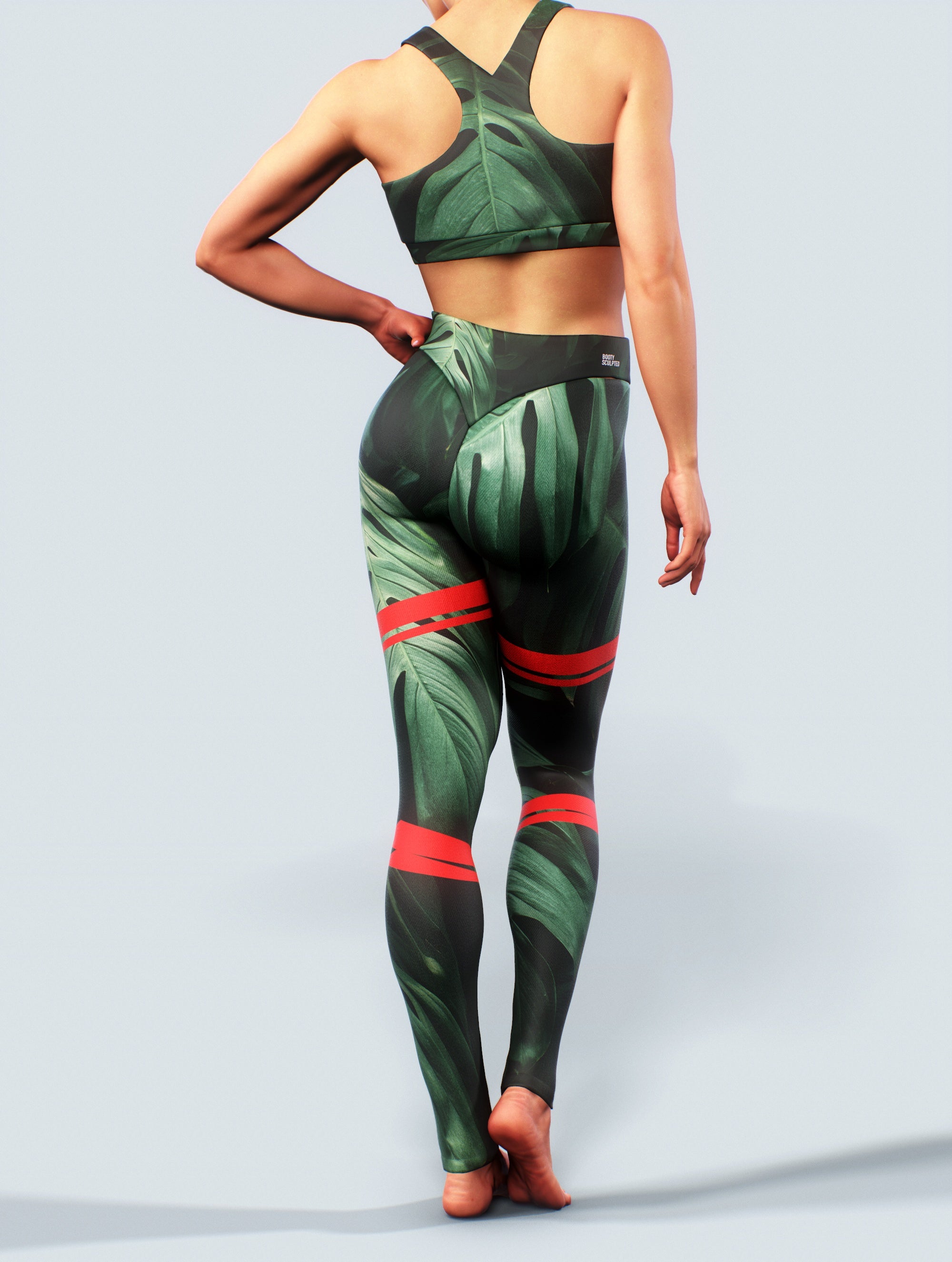 Anegada Palm Sports Bra-Sports bra-bootysculpted