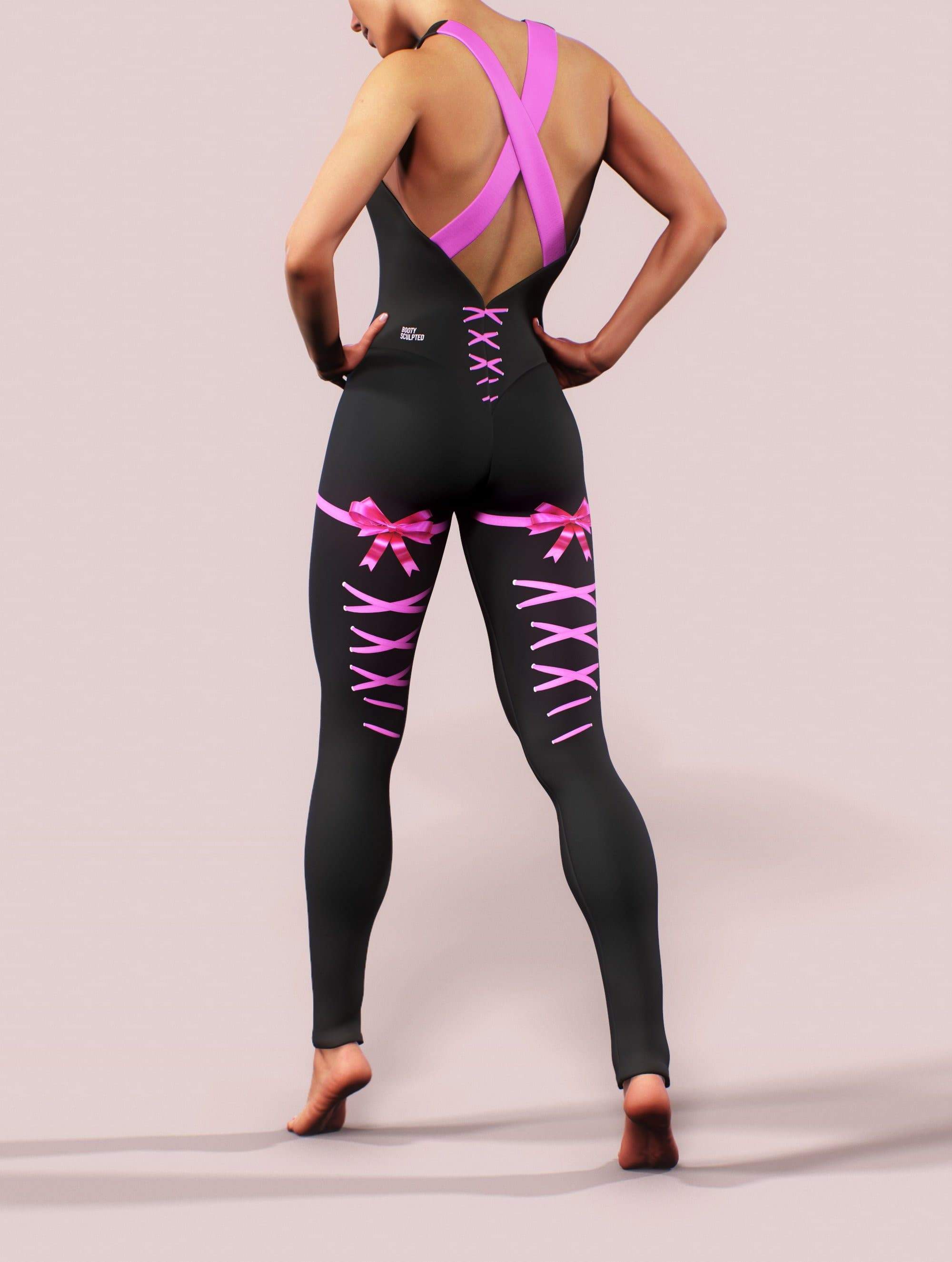 Back Ribbon Full Jumpsuit-unitard-bootysculpted