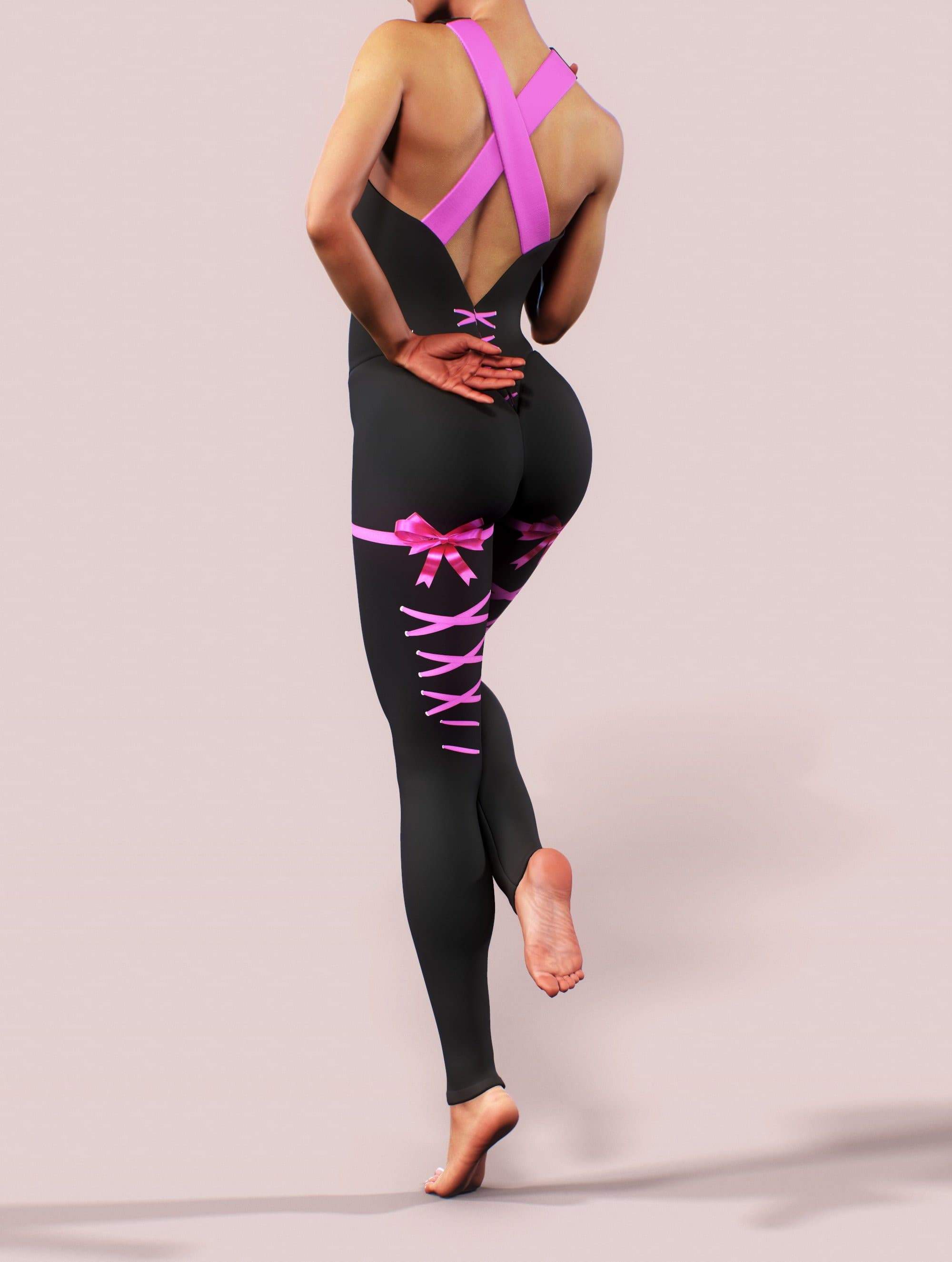 Back Ribbon Full Jumpsuit-unitard-bootysculpted
