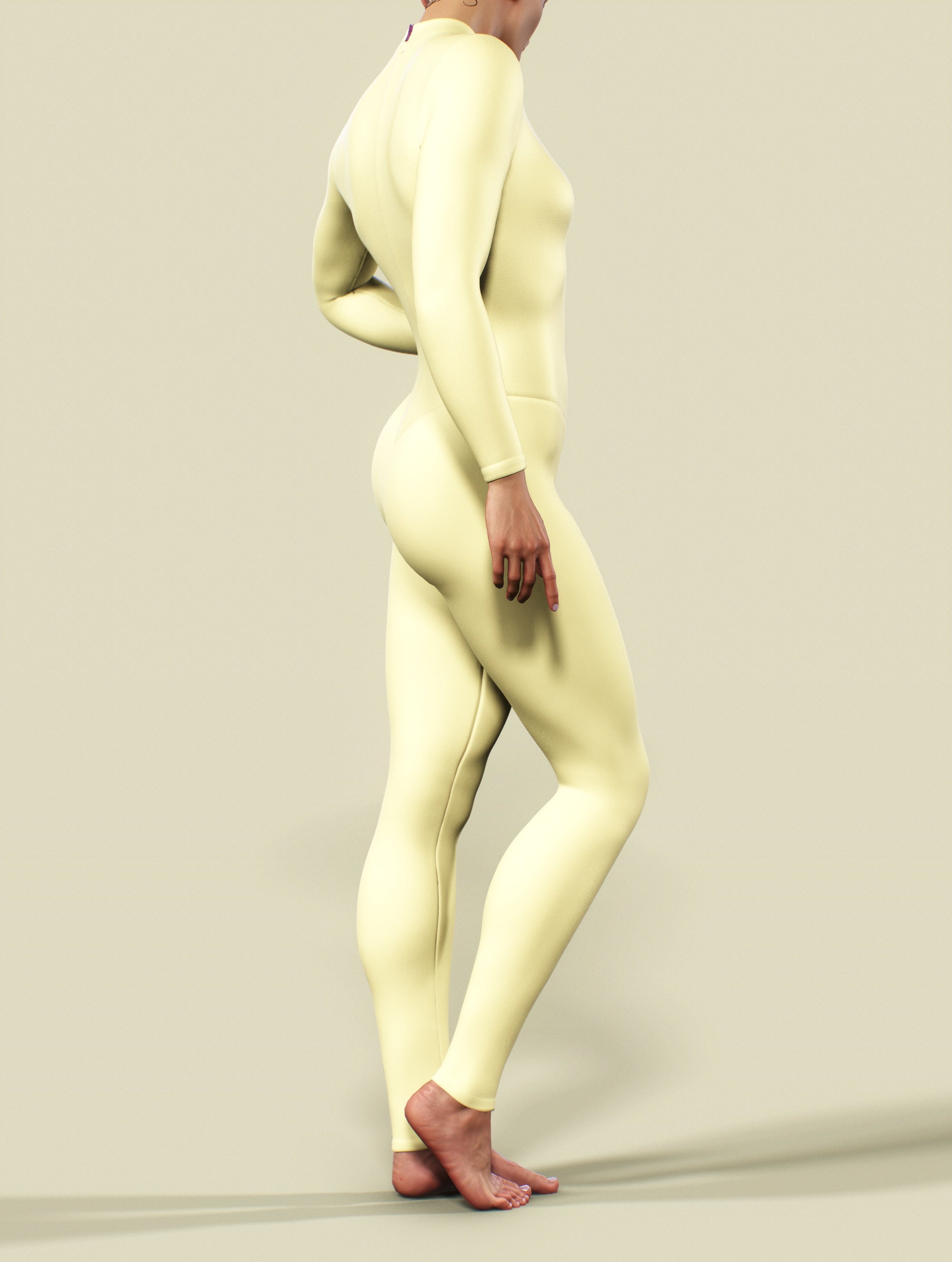 Banana Yellow Bodysuit-unitard-bootysculpted