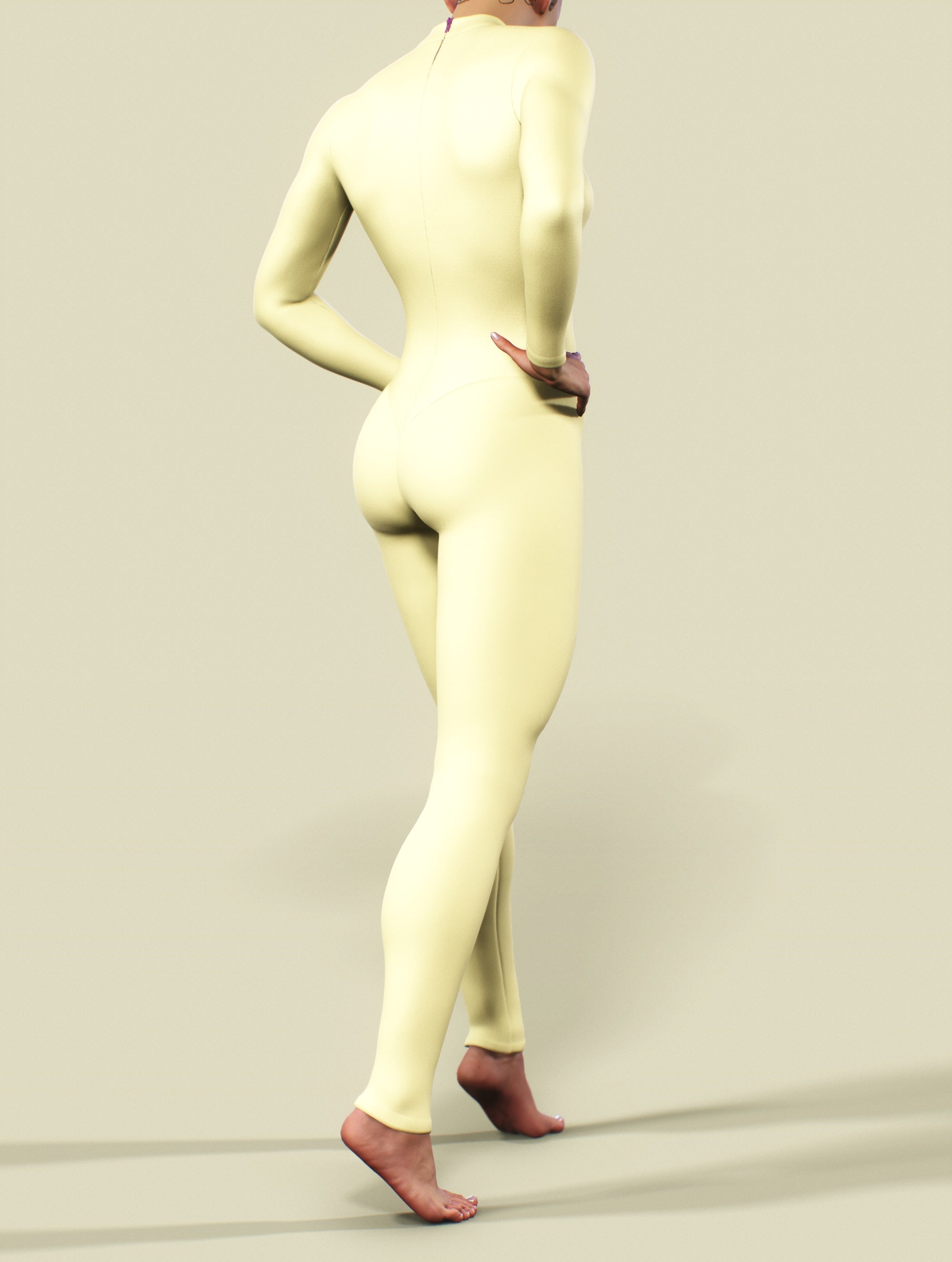 Banana Yellow Bodysuit-unitard-bootysculpted