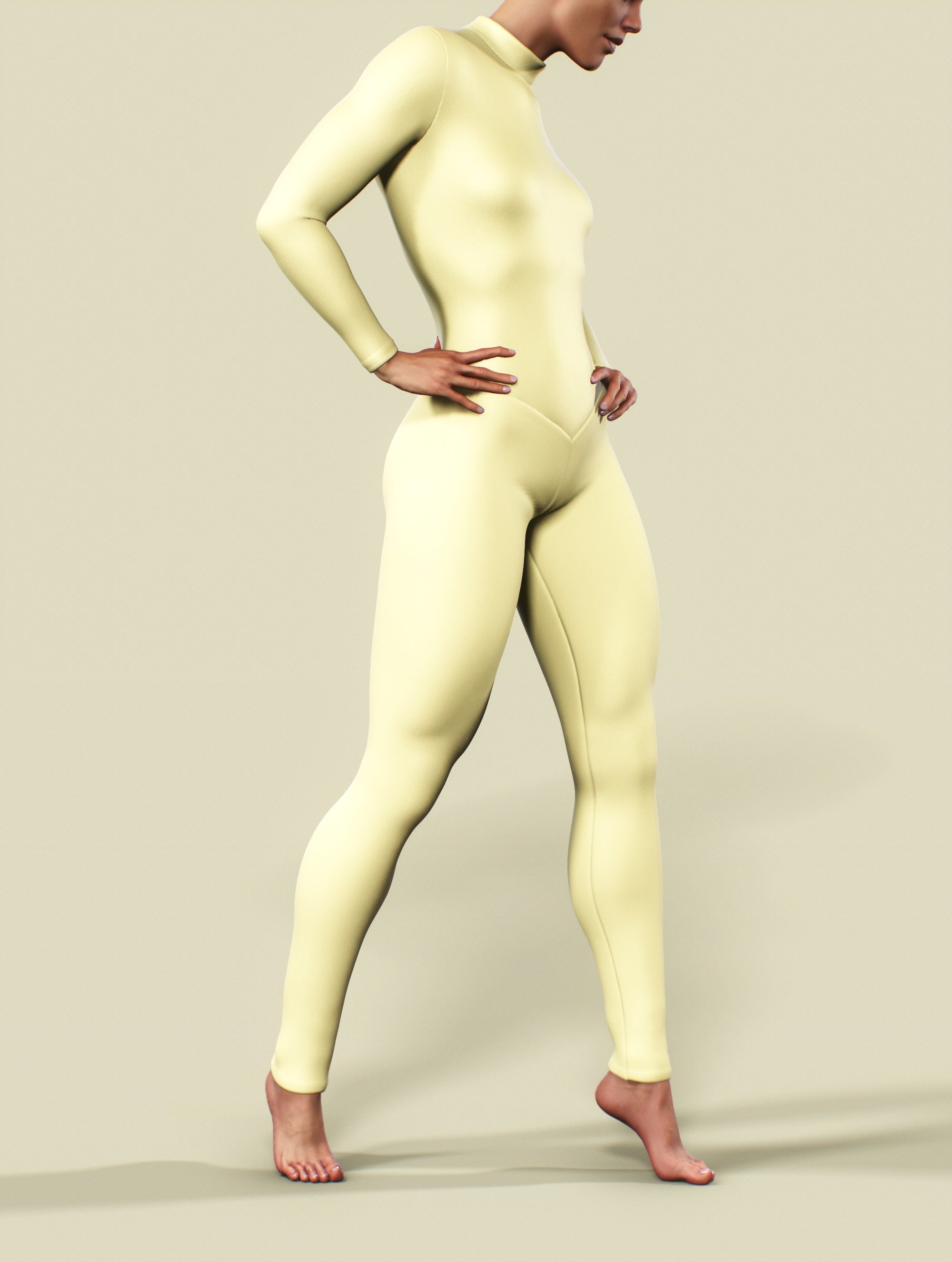 Banana Yellow Bodysuit-unitard-bootysculpted