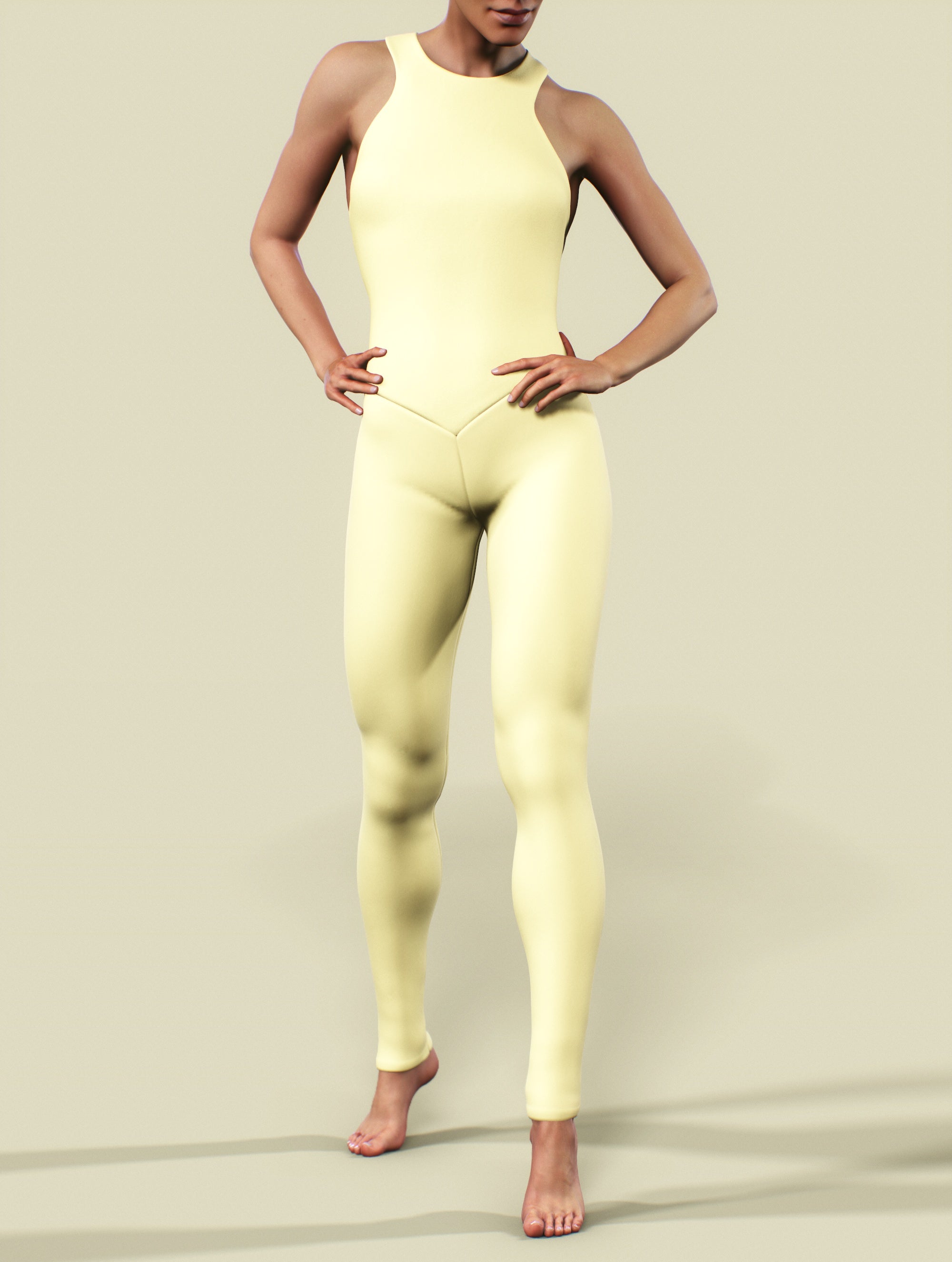 Banana Yellow Unitard-unitard-bootysculpted