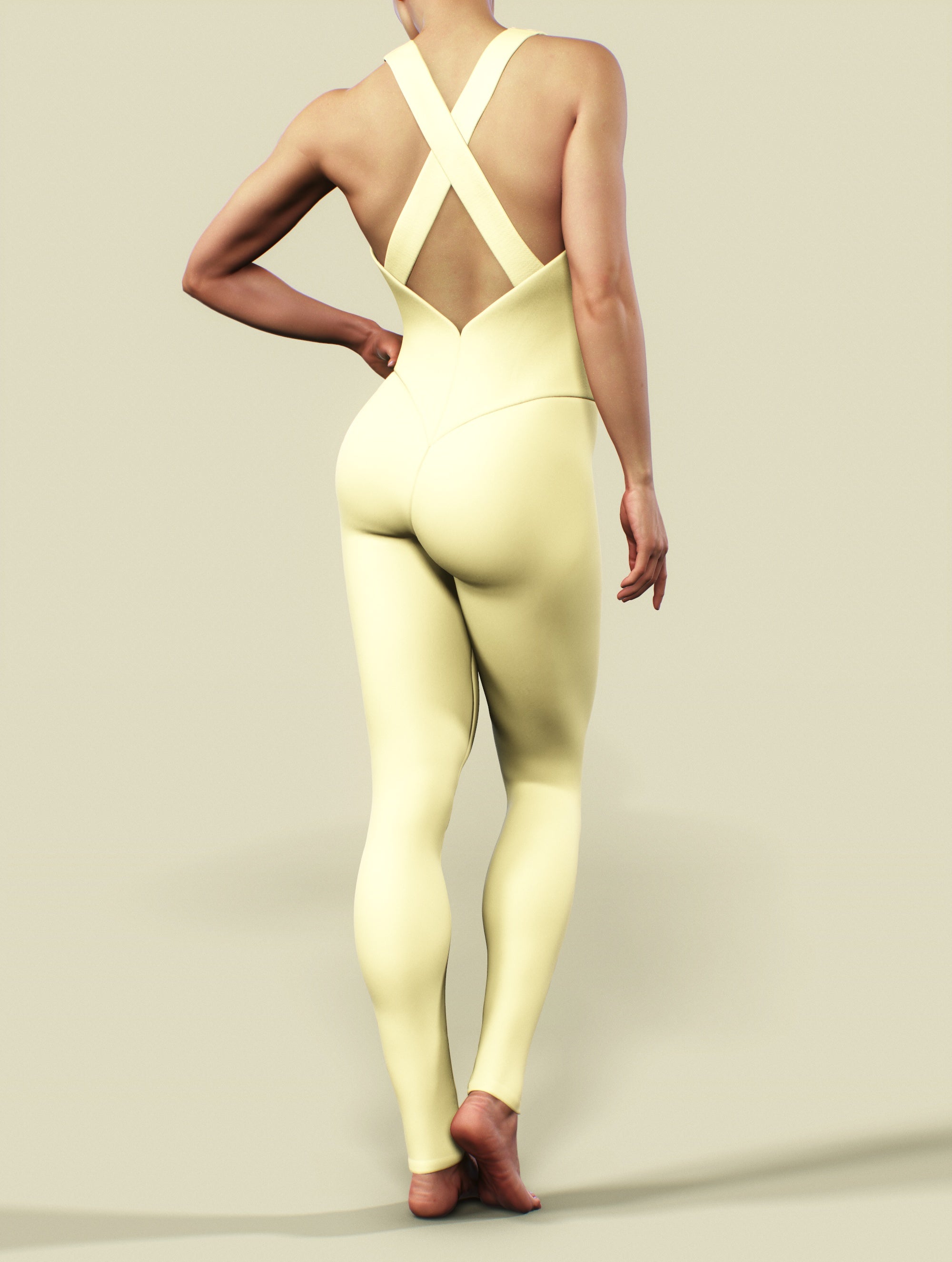 Banana Yellow Unitard-unitard-bootysculpted