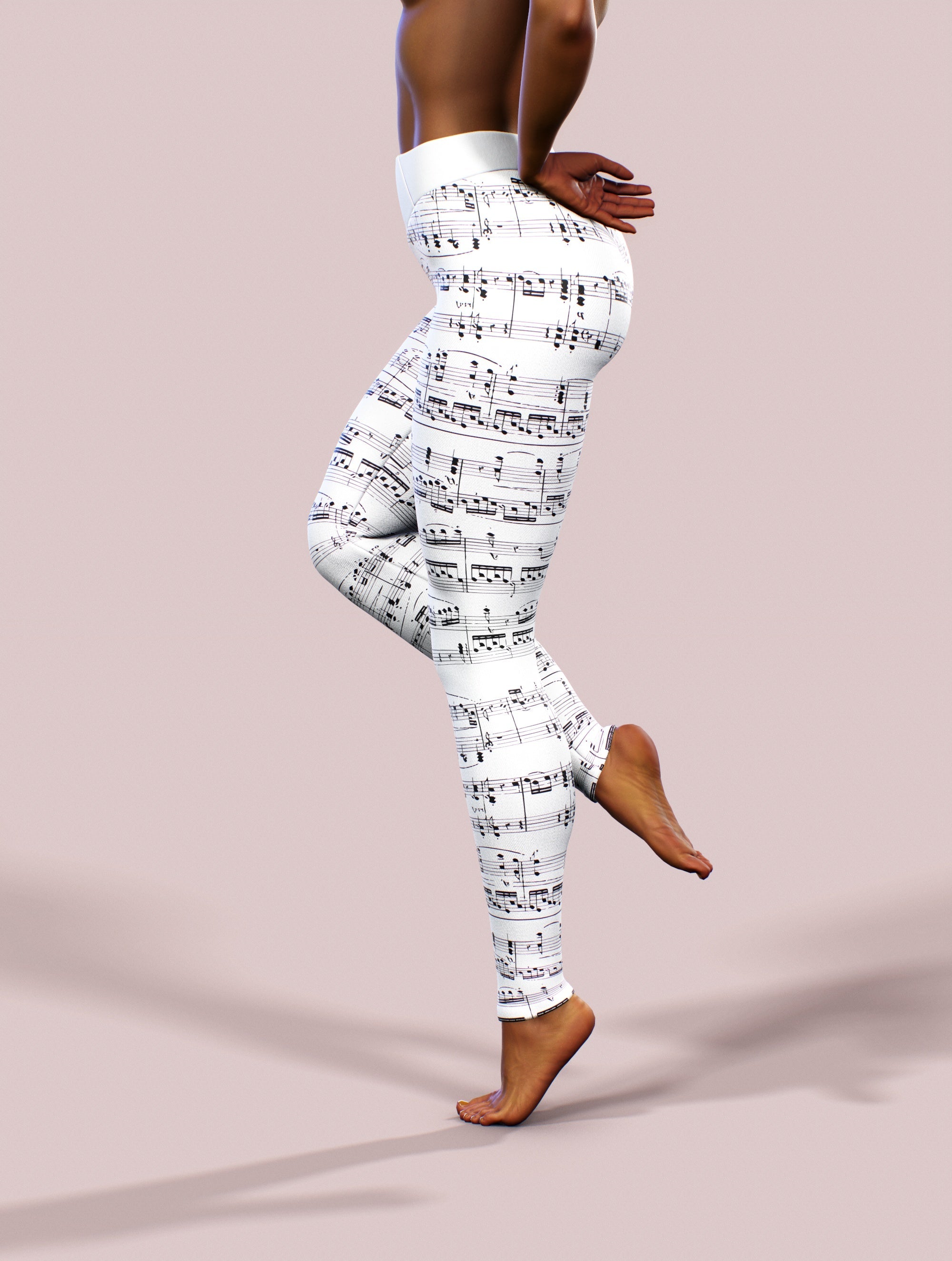 Beethoven's Music Leggings-High waisted leggings-bootysculpted