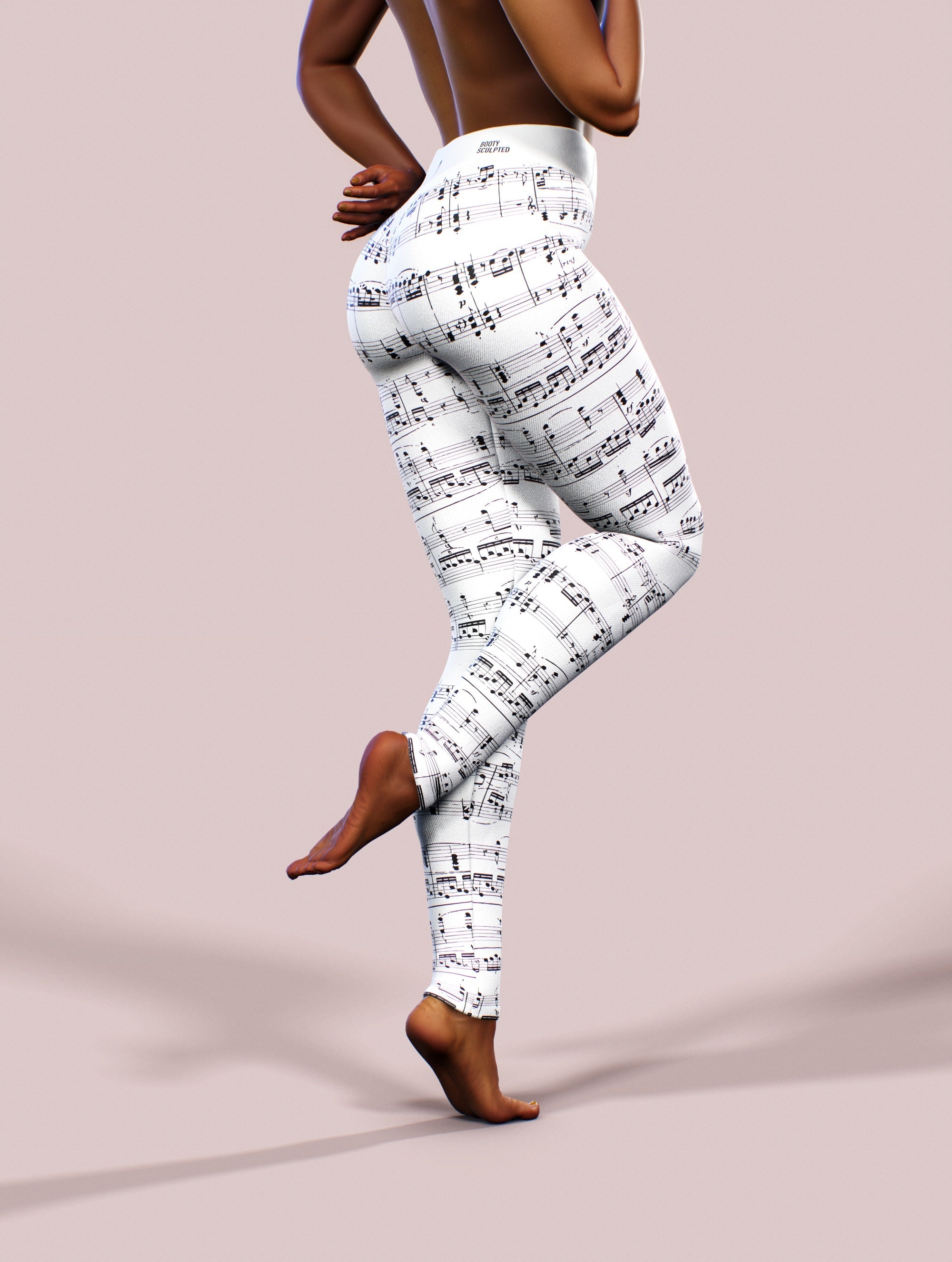 Beethoven's Music Leggings-High waisted leggings-bootysculpted