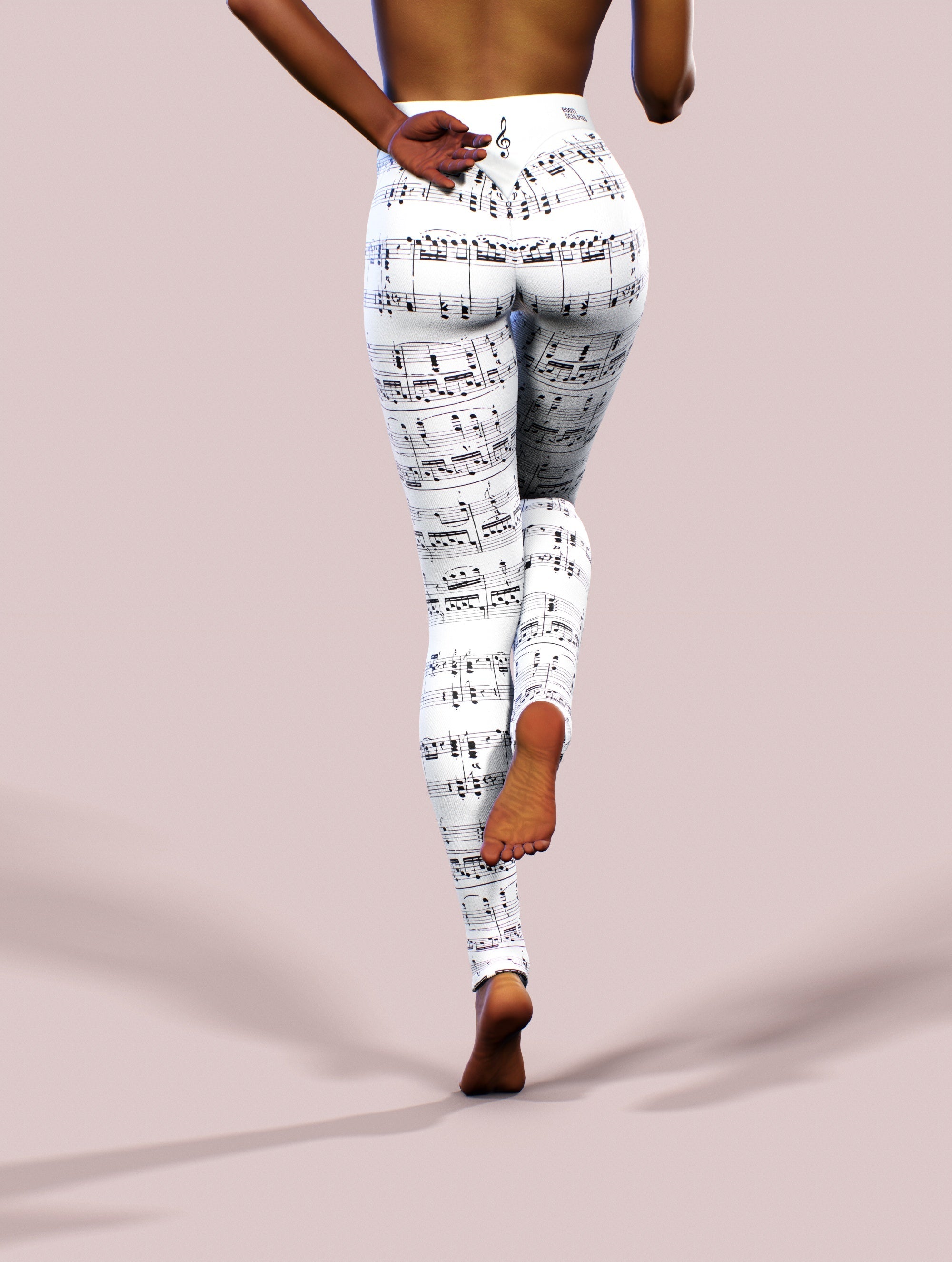 Beethoven's Music Leggings-High waisted leggings-bootysculpted