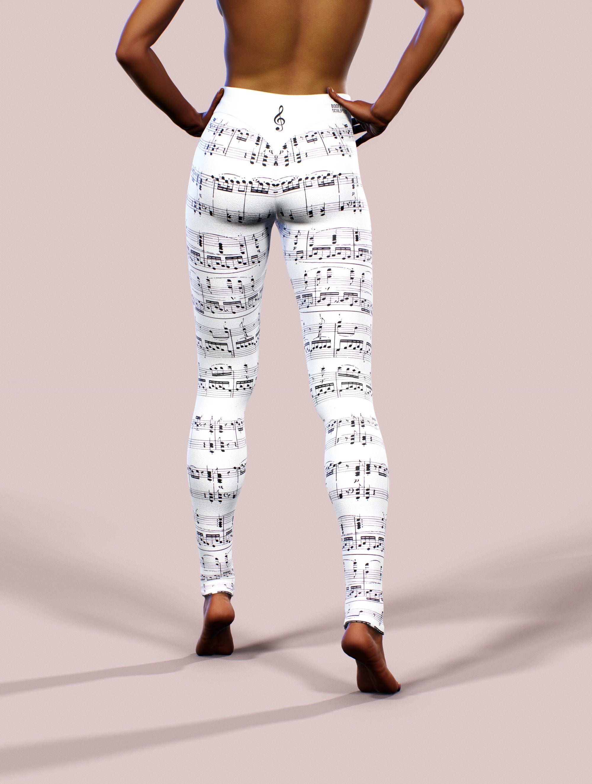 Beethoven's Music Leggings-High waisted leggings-bootysculpted