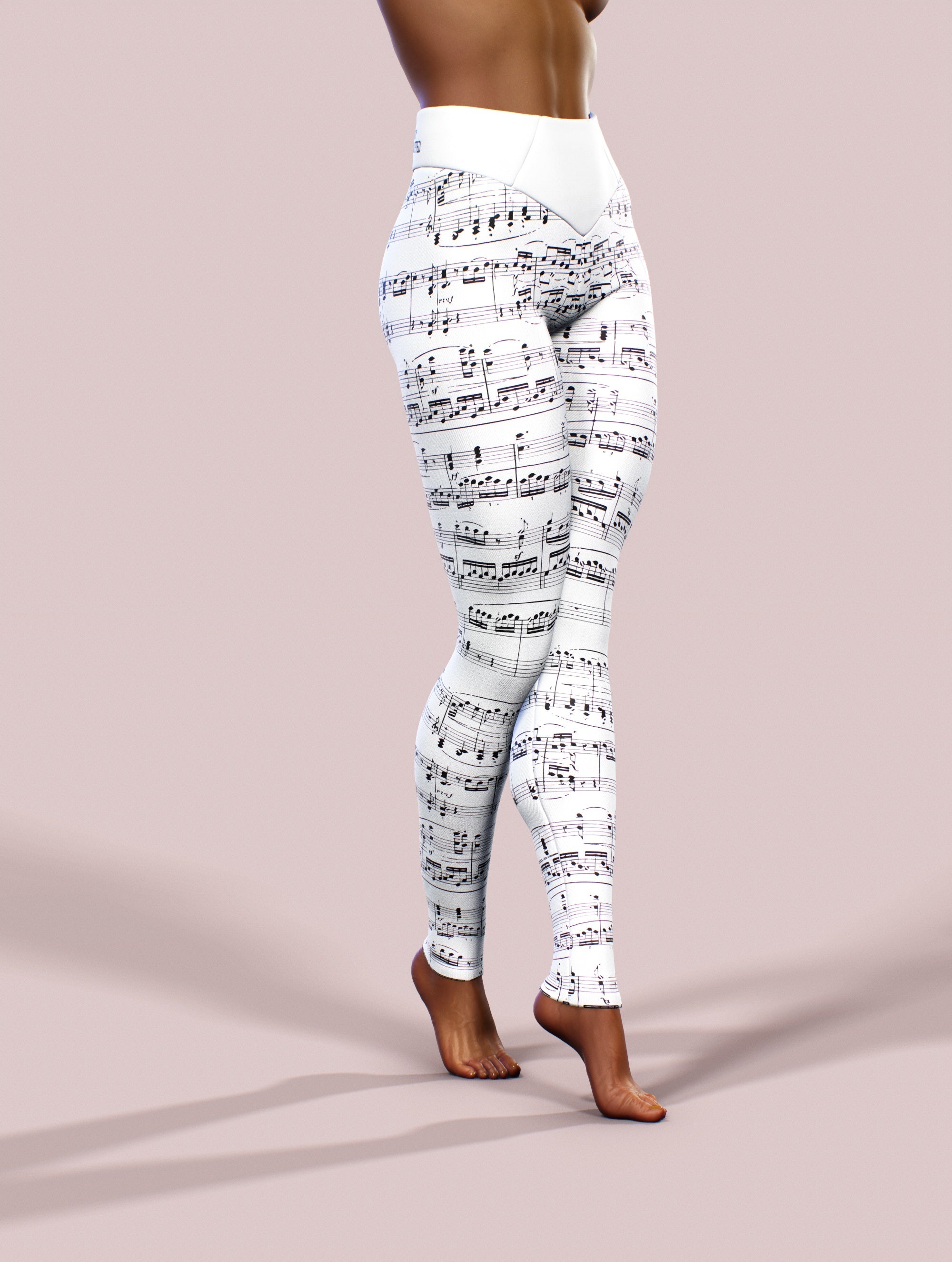 Beethoven's Music Leggings-High waisted leggings-bootysculpted