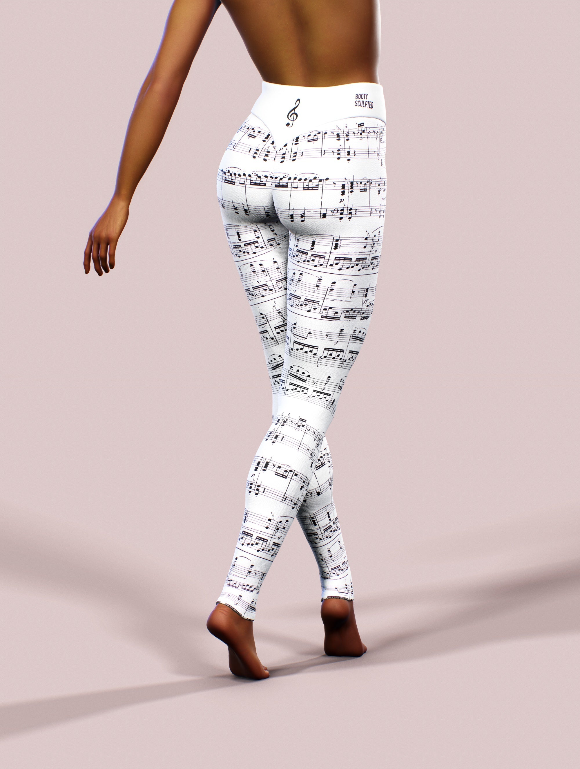 Beethoven's Music Leggings-High waisted leggings-bootysculpted