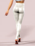 Beige Leather Leggings-High waisted leggings-bootysculpted