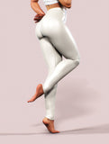 Beige Leather Leggings-High waisted leggings-bootysculpted