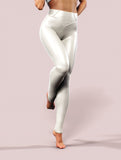 Beige Leather Leggings-High waisted leggings-bootysculpted