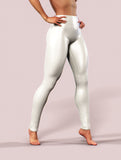 Beige Leather Leggings-High waisted leggings-bootysculpted