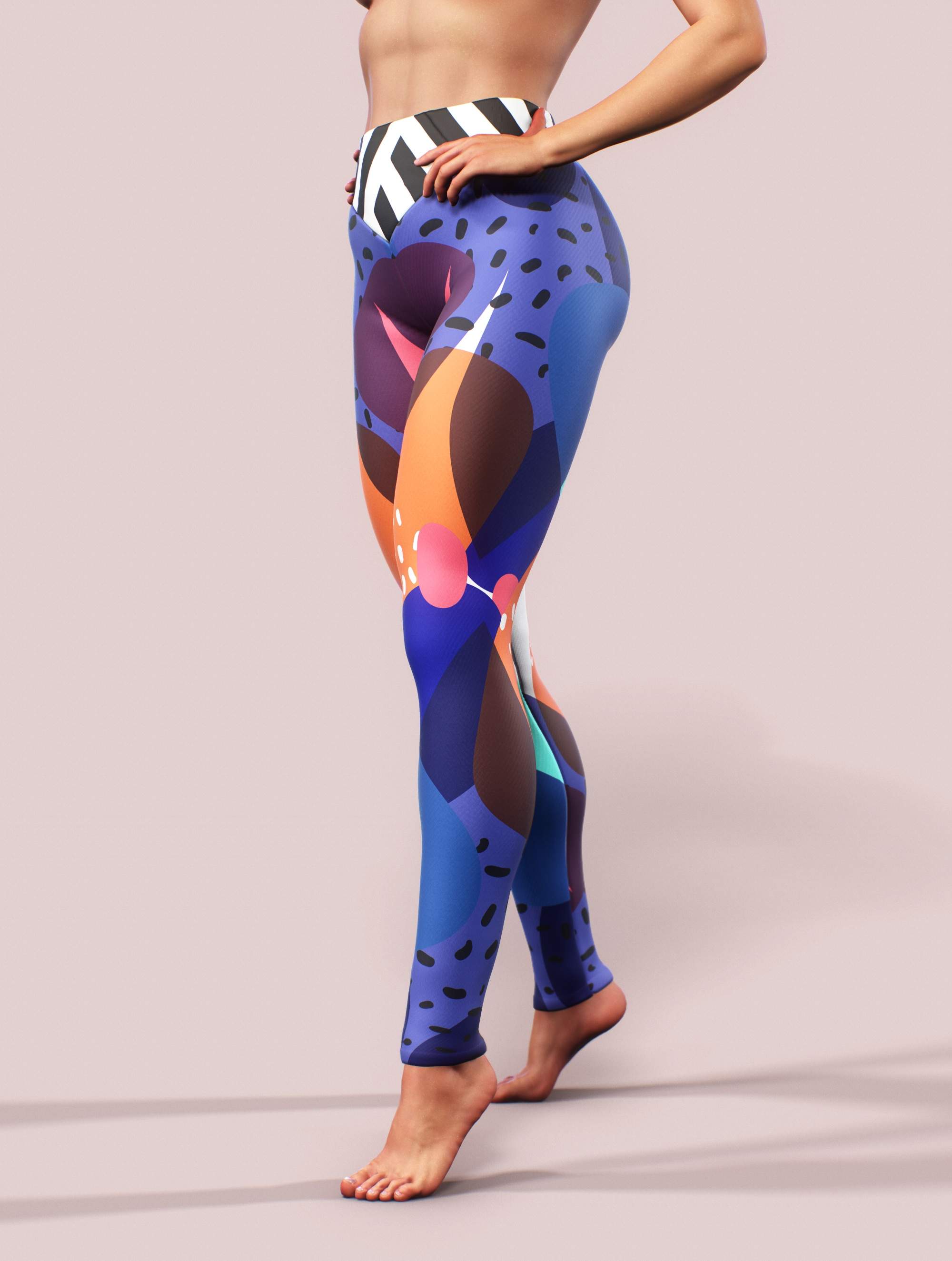 Berry Smoothie Leggings-High waisted leggings-bootysculpted