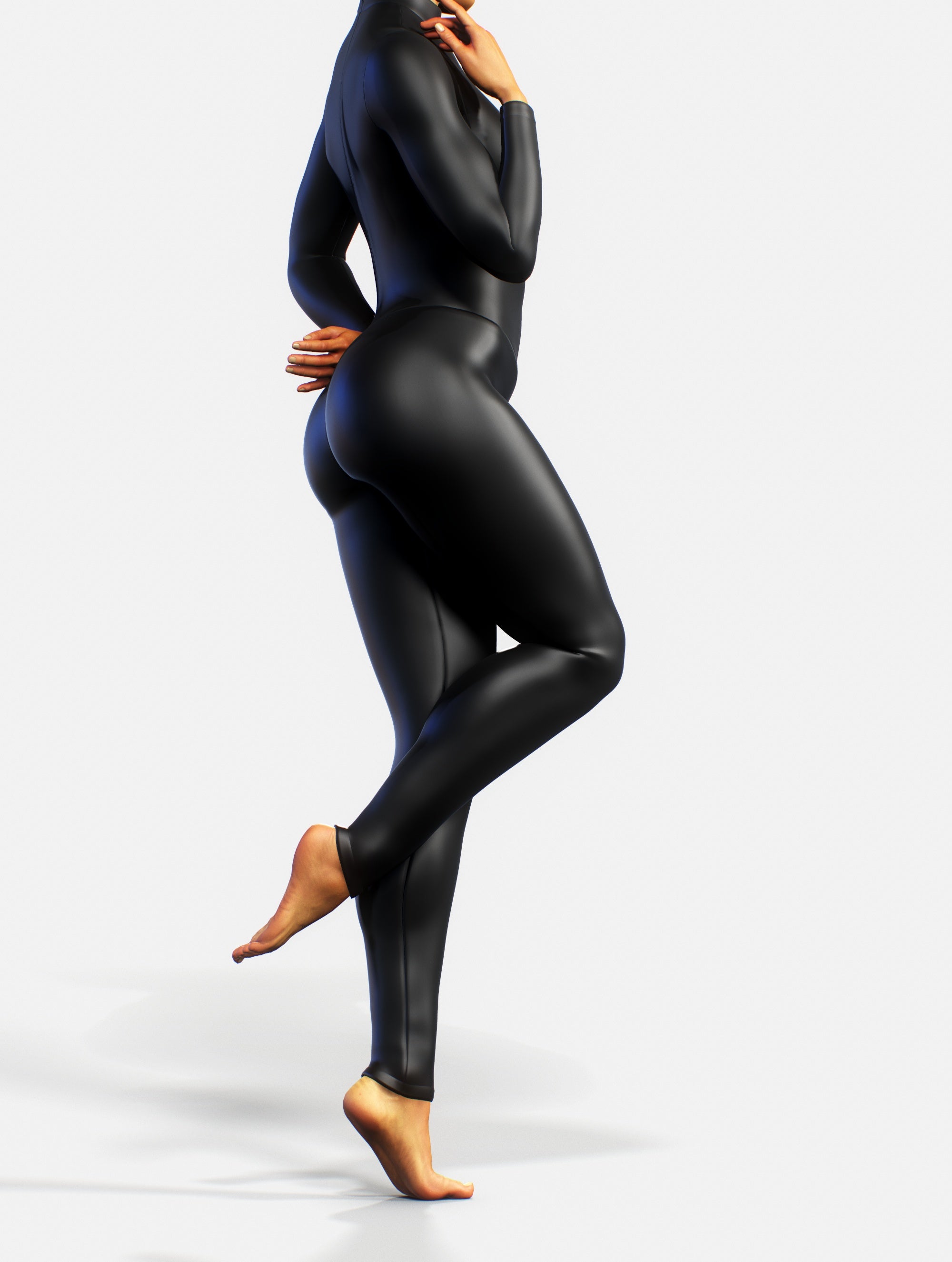 Black Leather Bodysuit-unitard-bootysculpted