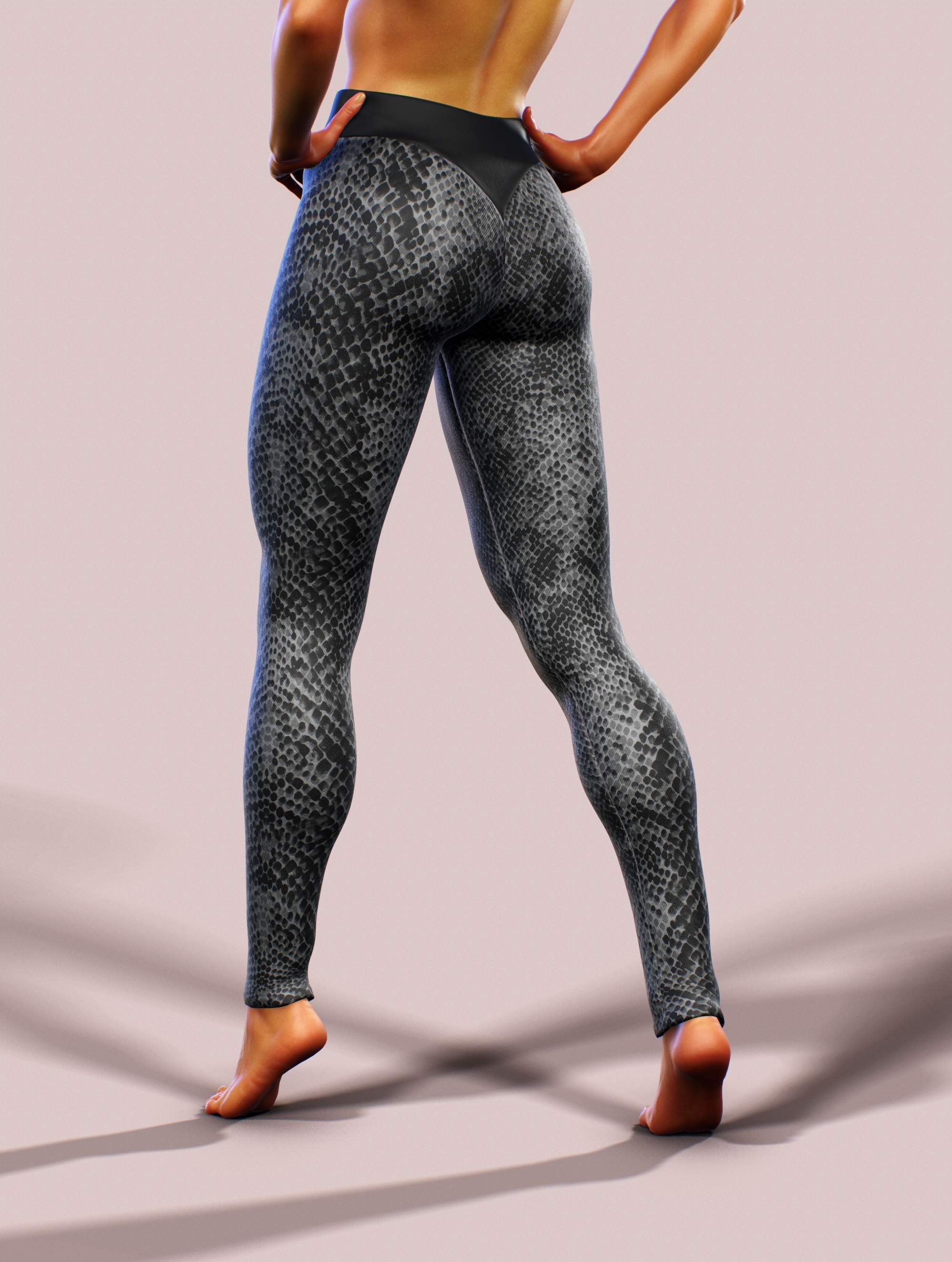 Black Mamba Yoga Pants-High waisted leggings-bootysculpted