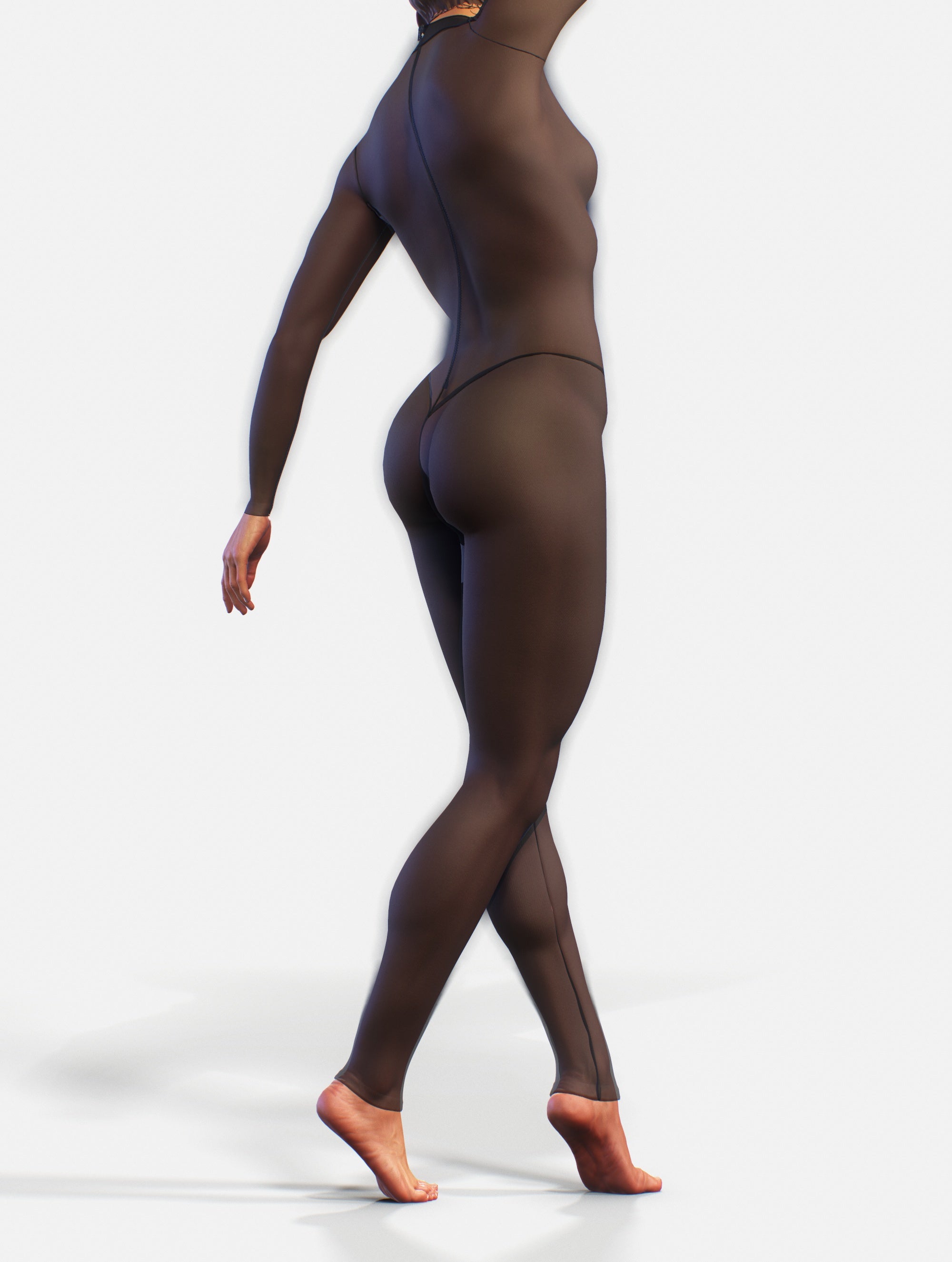 Black Mesh Catsuit-unitard-bootysculpted